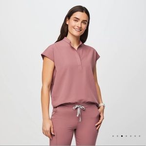 FIGS DUSTY PINK S SCRUB TOP